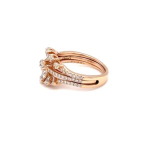 Stackable diamond ring with pear round & marquise diamonds