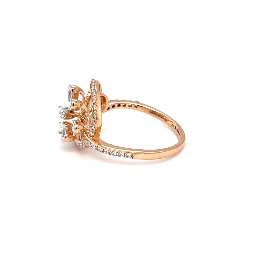 Princess marquise pear & round diamond ladies ring - Image 4