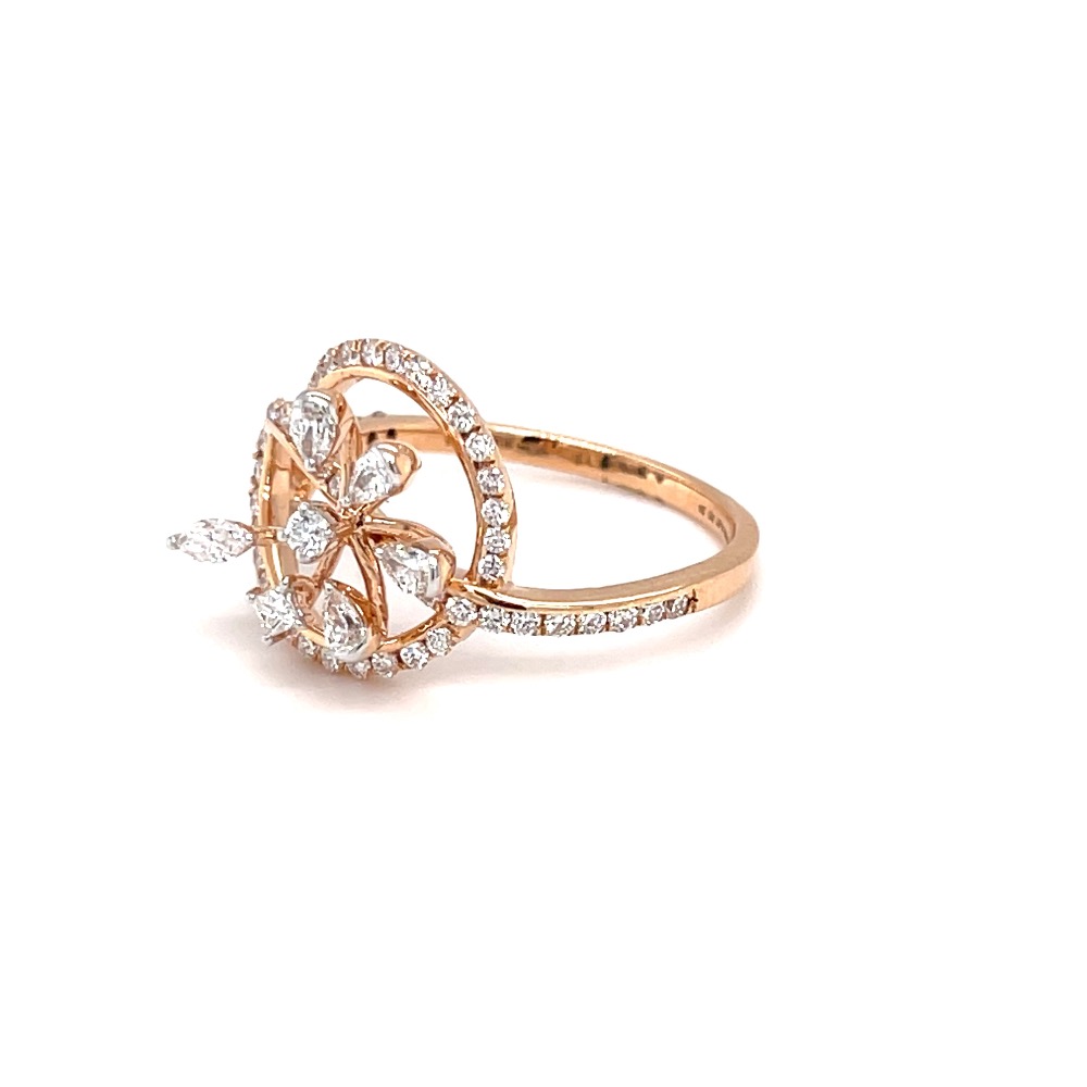 Princess marquise pear & round diamond ladies ring - Image 3