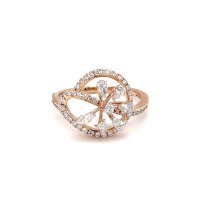 Princess marquise pear & round diamond ladies ring