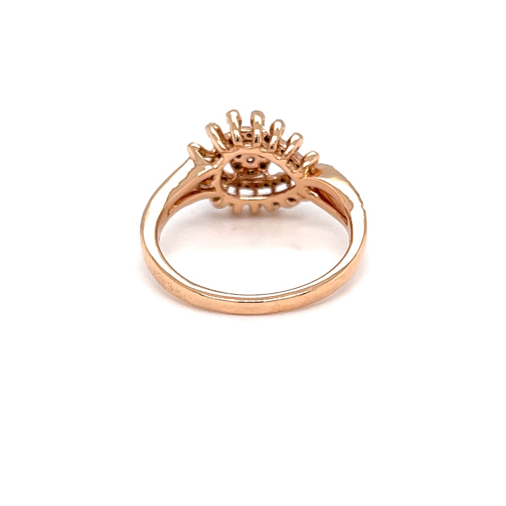 Pressure setting with cap setting diamond ring in hallmark gold - Image 5