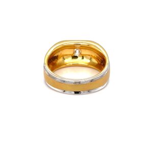 Solitaire band engagement diamond ring in matt finish