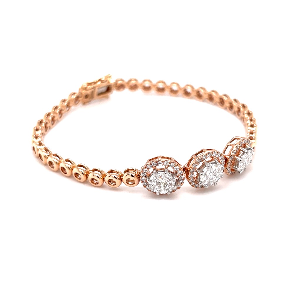 Trio pressure set eva diamonds with round bracket - Image 2