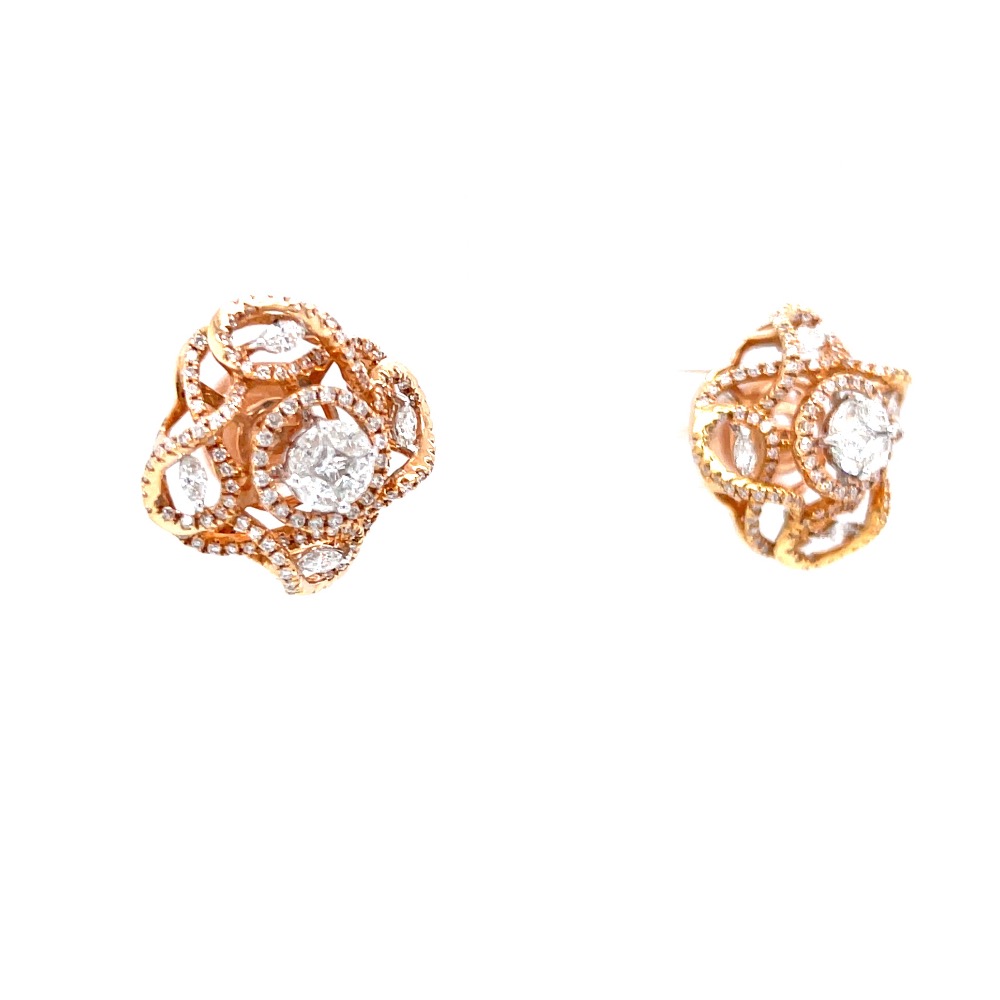 Aufwändig hallmarked diamond earring with fancy diamonds 7top22 - Image 2