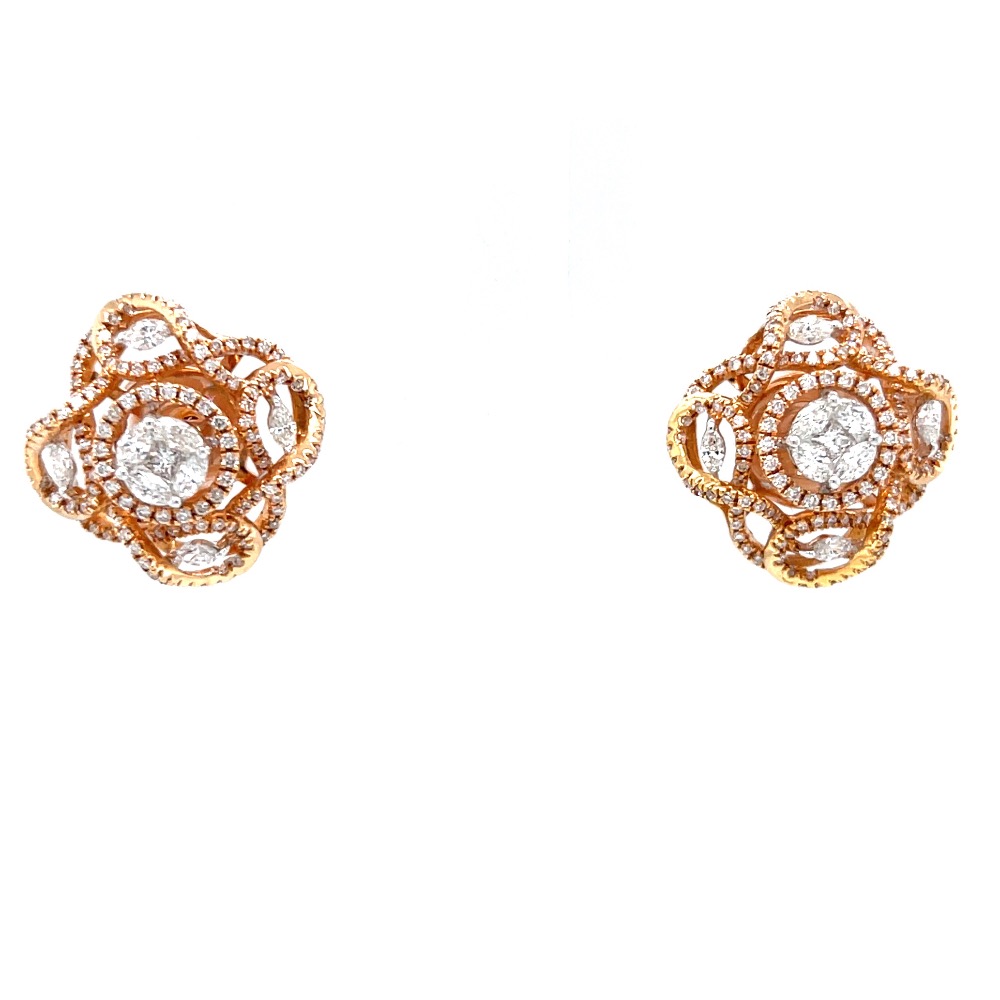 Aufwändig hallmarked diamond earring with fancy diamonds 7top22