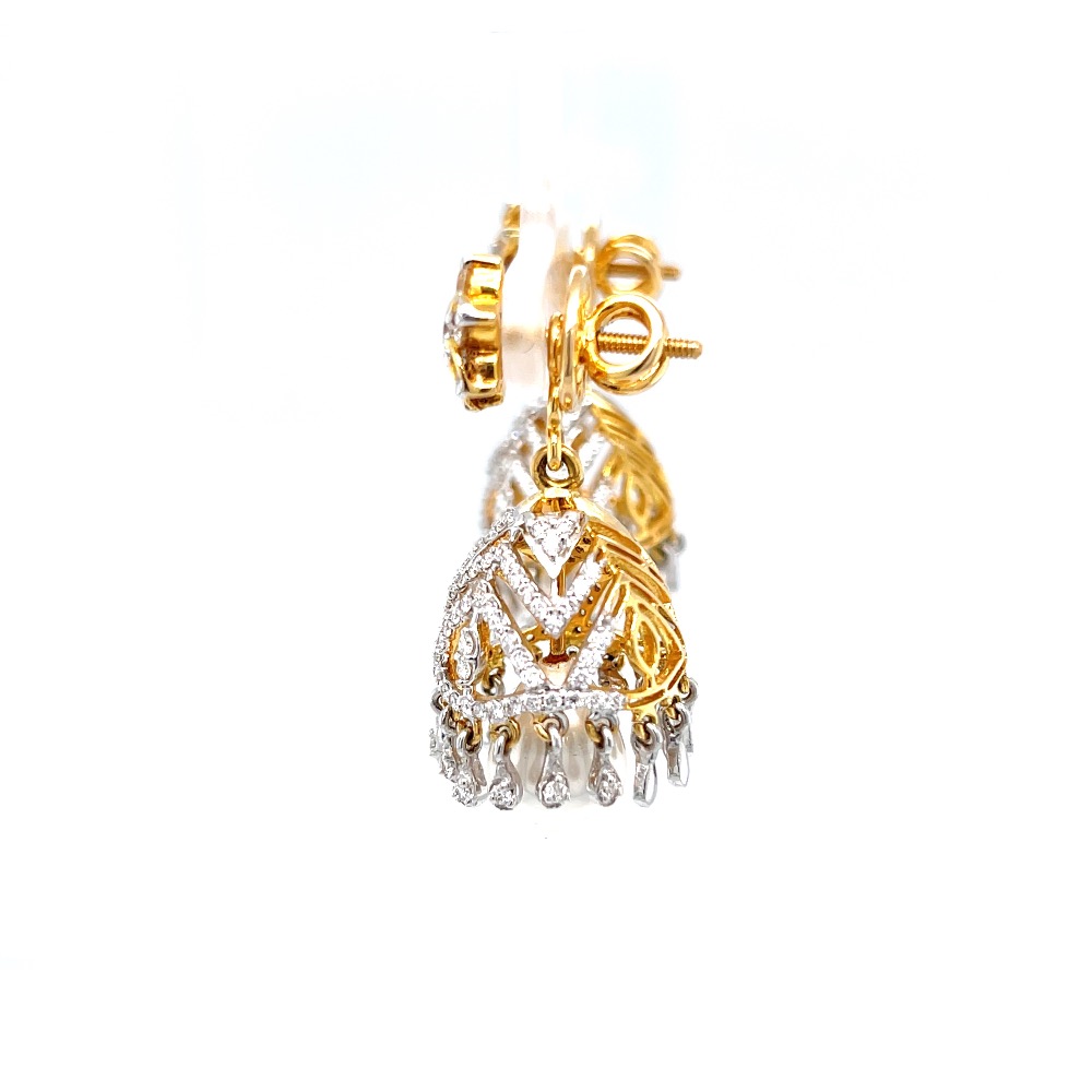 Jhumkis for Special Occasion with Premium Quality Diamonds 6TOP185 - Image 4
