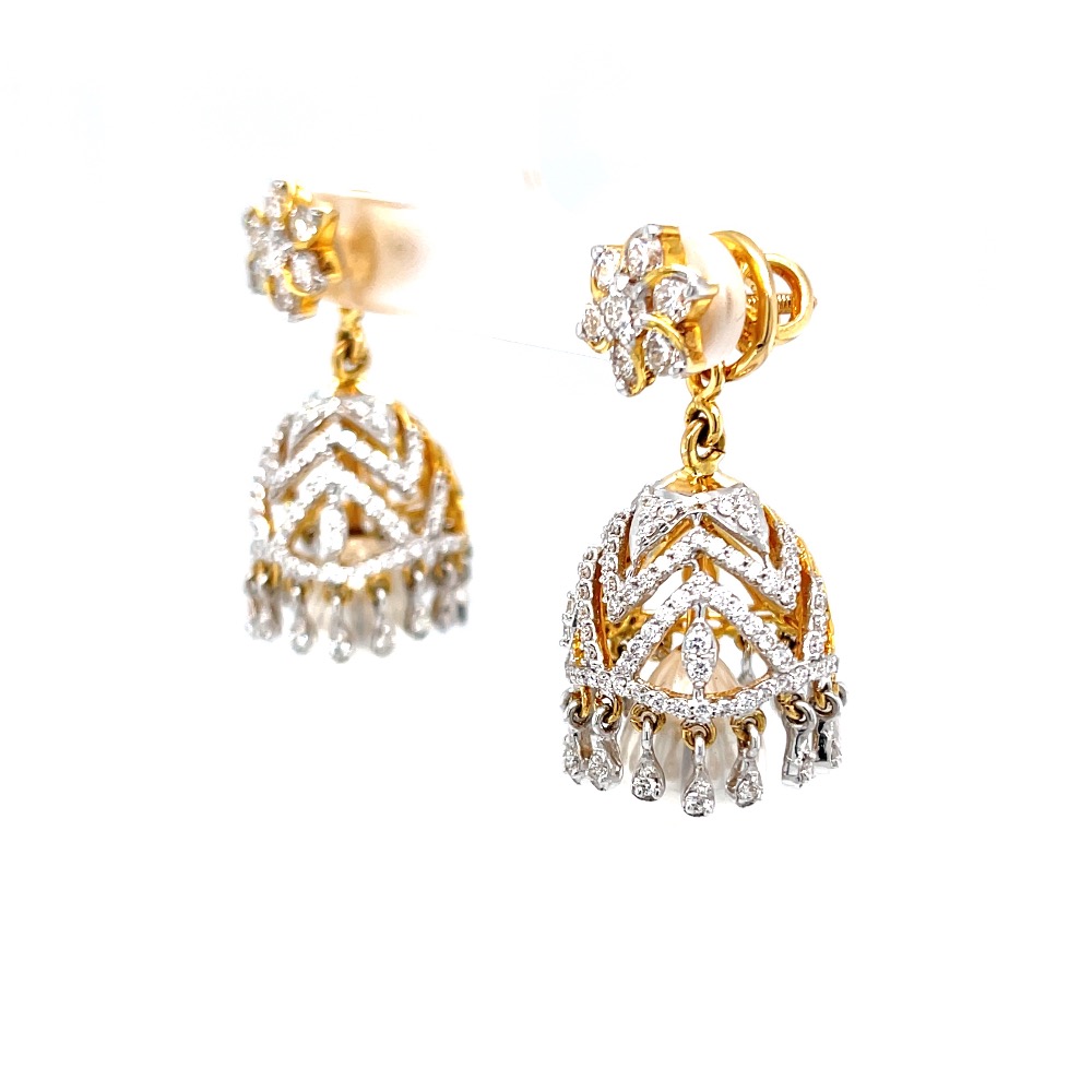 Jhumkis for Special Occasion with Premium Quality Diamonds 6TOP185 - Image 3
