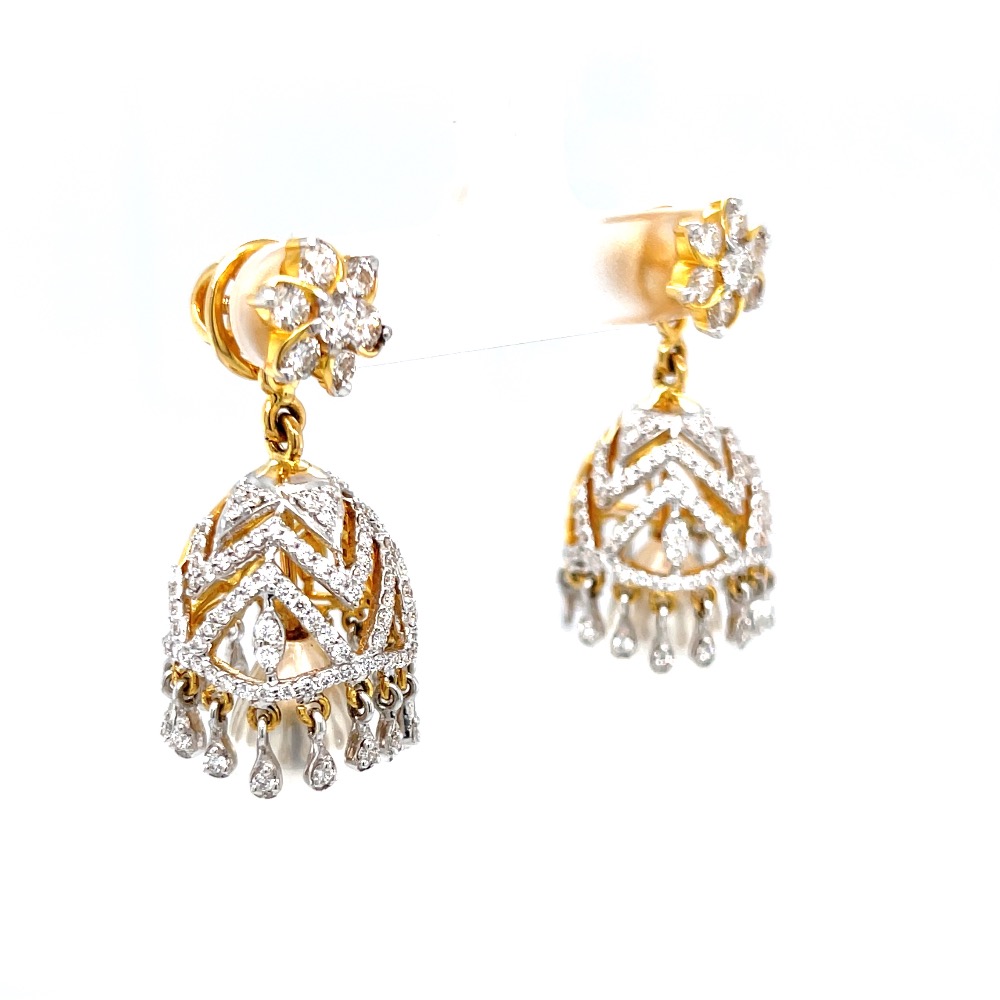 Jhumkis for Special Occasion with Premium Quality Diamonds 6TOP185 - Image 2