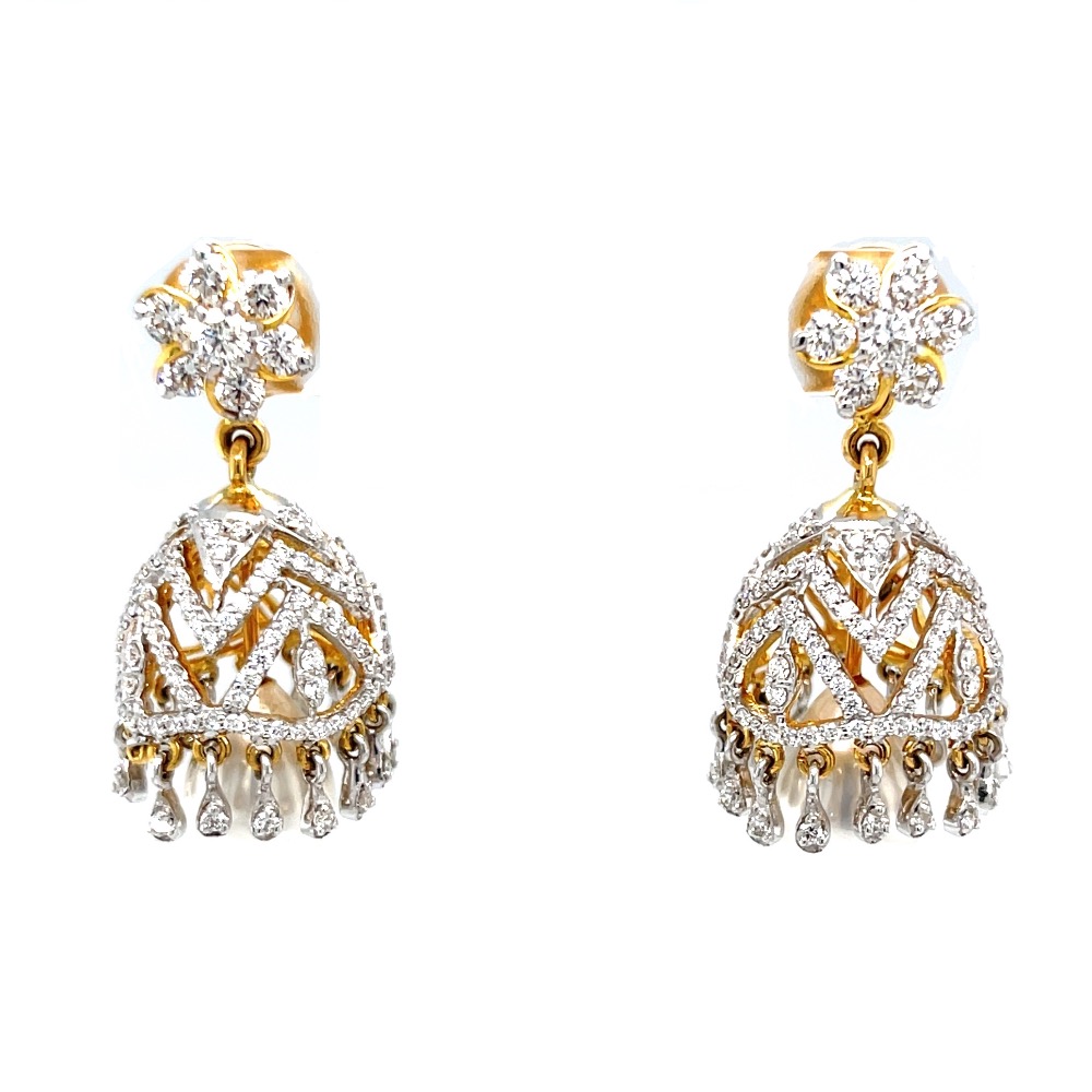 Jhumkis for Special Occasion with Premium Quality Diamonds 6TOP185