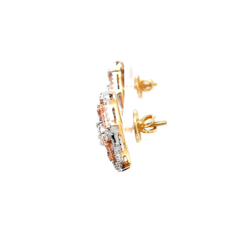 Double Rectangle With Pressure Set in Centre Earrings 6TOP66 - Image 4