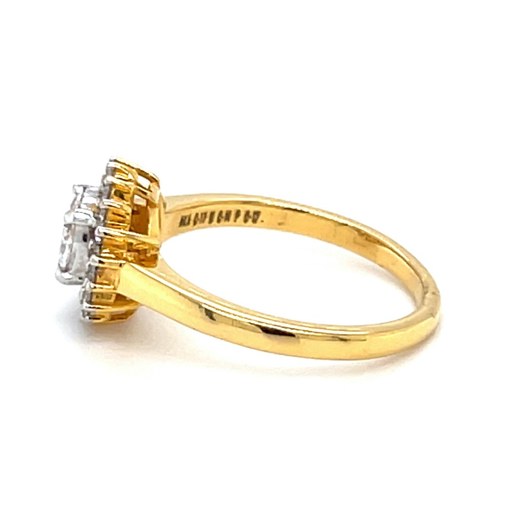 Pressure Setting in a SunFlower Design Diamond Ring 0LR184 - Image 4