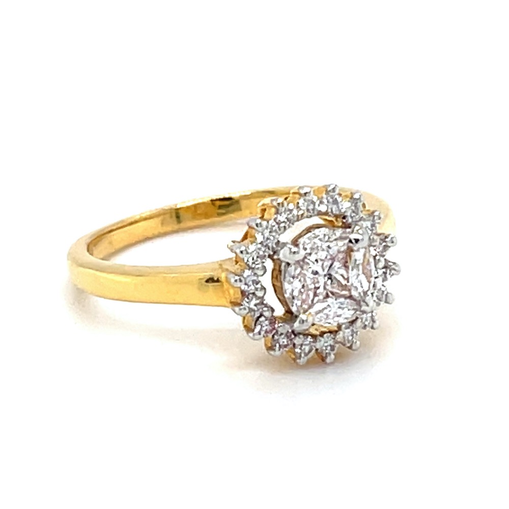 Pressure Setting in a SunFlower Design Diamond Ring 0LR184 - Image 3