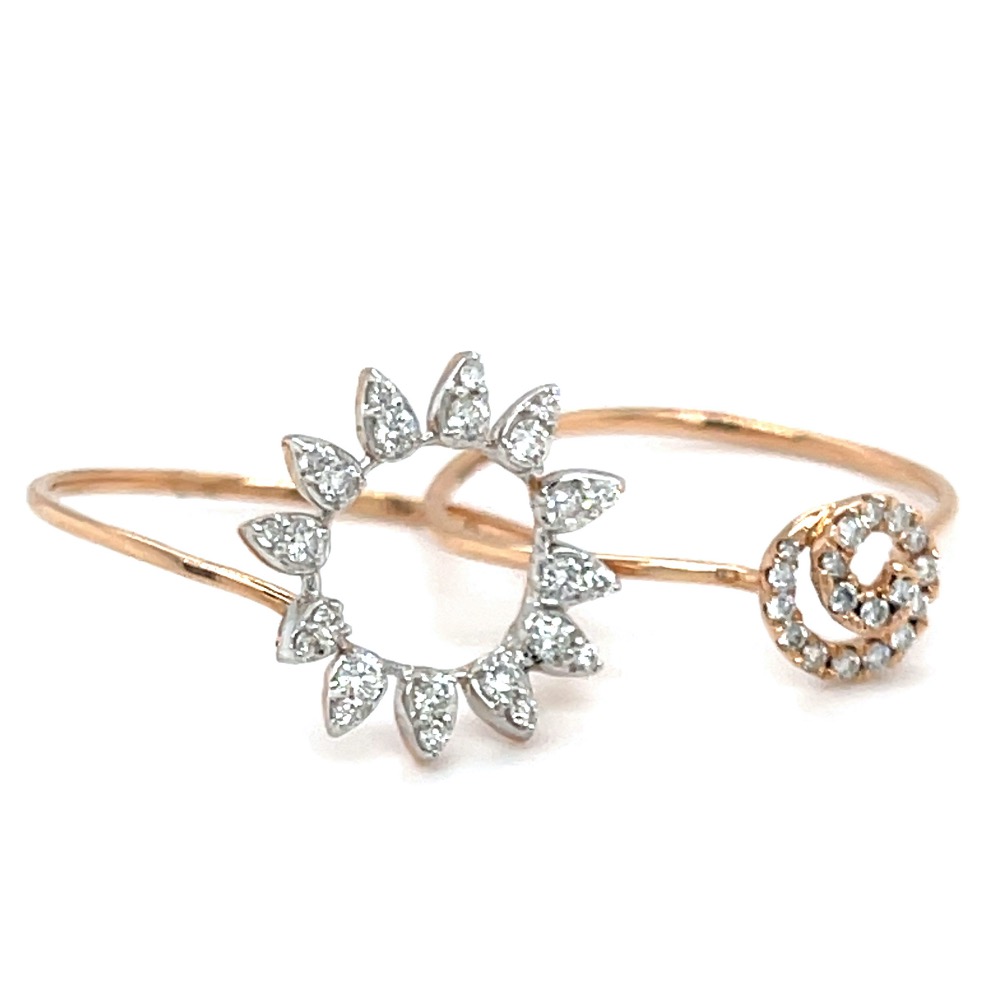 Stackable Ring with a Flower Motif in 18k Rose Gold 0LR162 - Image 4