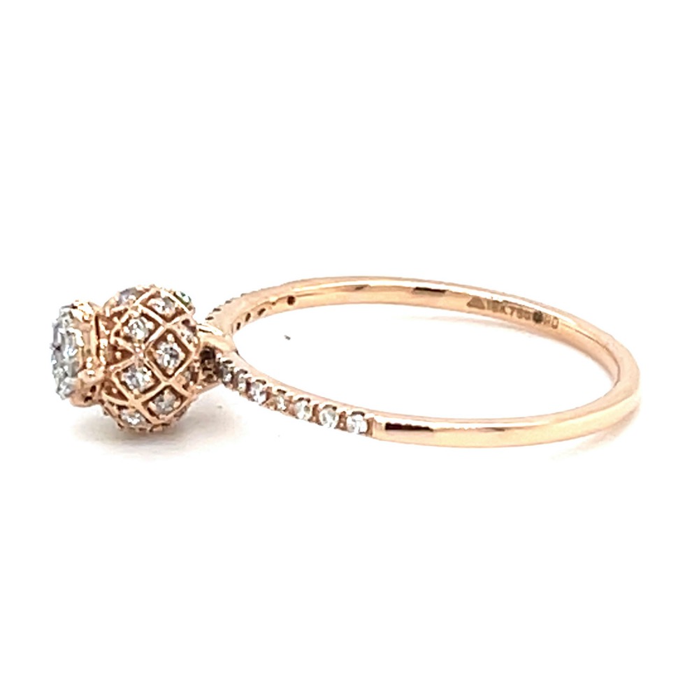 Criss Cross Vase Design ring in 18k Rose Gold - 0LR157 - Image 4