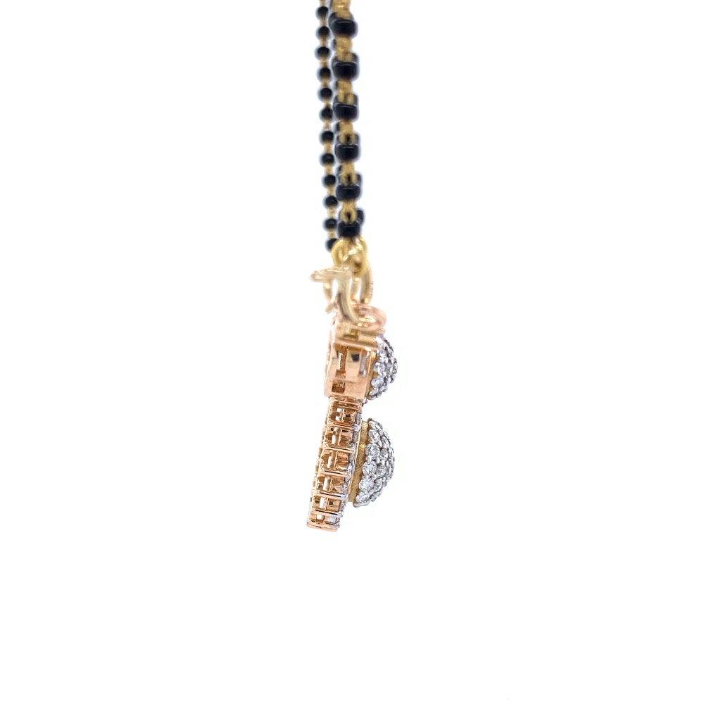 Traditional maharashtrian style vatimani pendant in 18k rose gold - 6.830 grams - vvs ef - 1.44 carats - 8dhp113 - Image 5