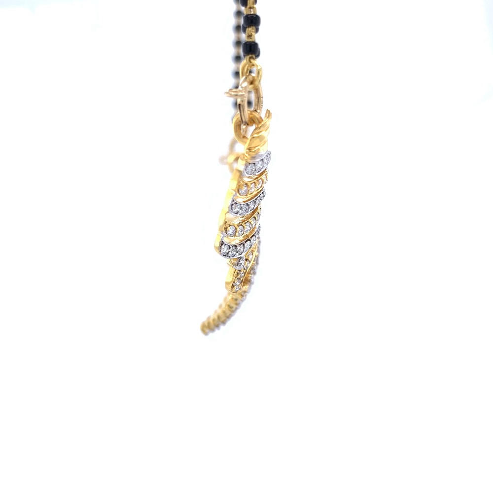 Diamond Mangalsutra Pendant in 18k Yellow Gold - 7.600 grams - VVS EF - 1.82 cts - 8DHP102 - Image 5