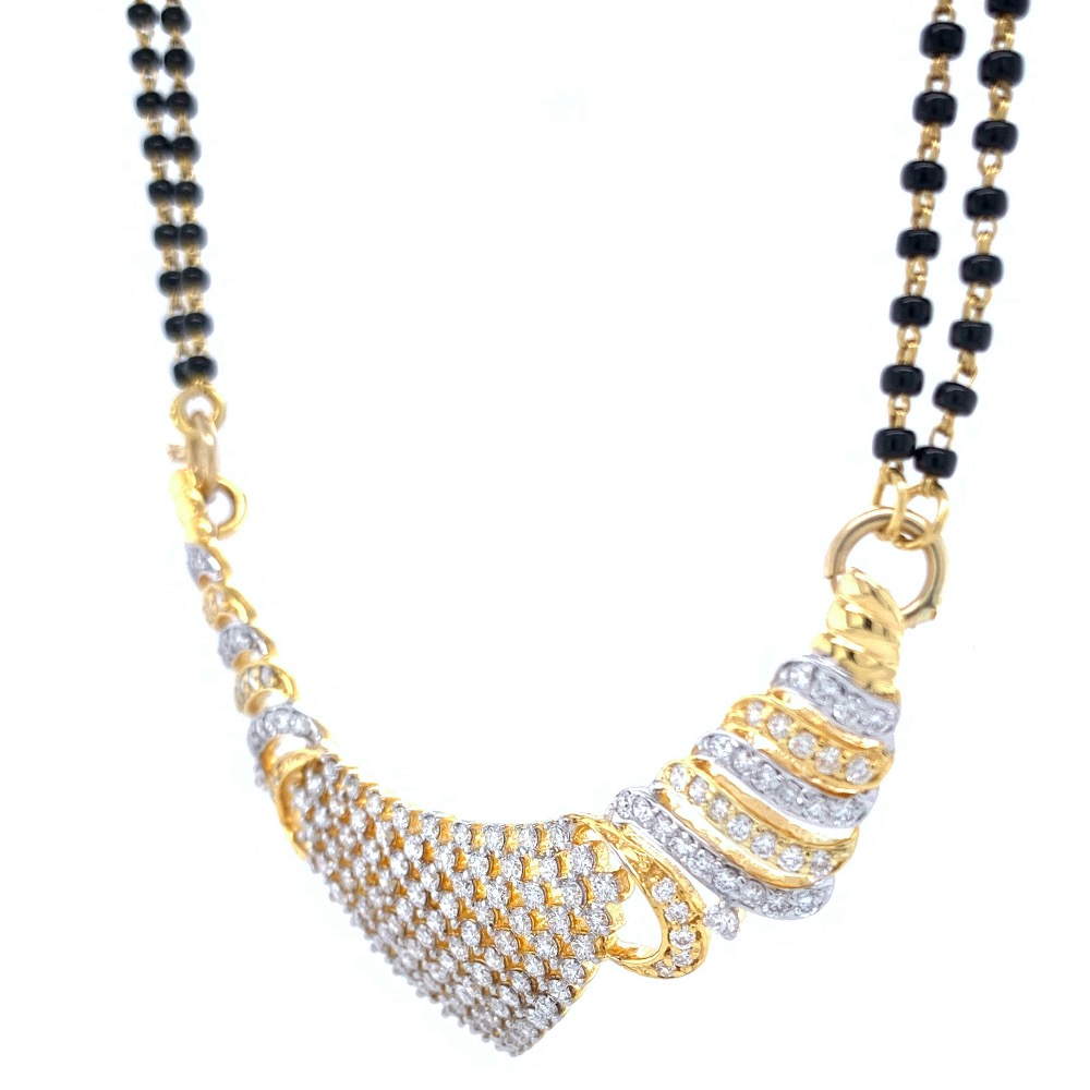 Diamond Mangalsutra Pendant in 18k Yellow Gold - 7.600 grams - VVS EF - 1.82 cts - 8DHP102 - Image 4