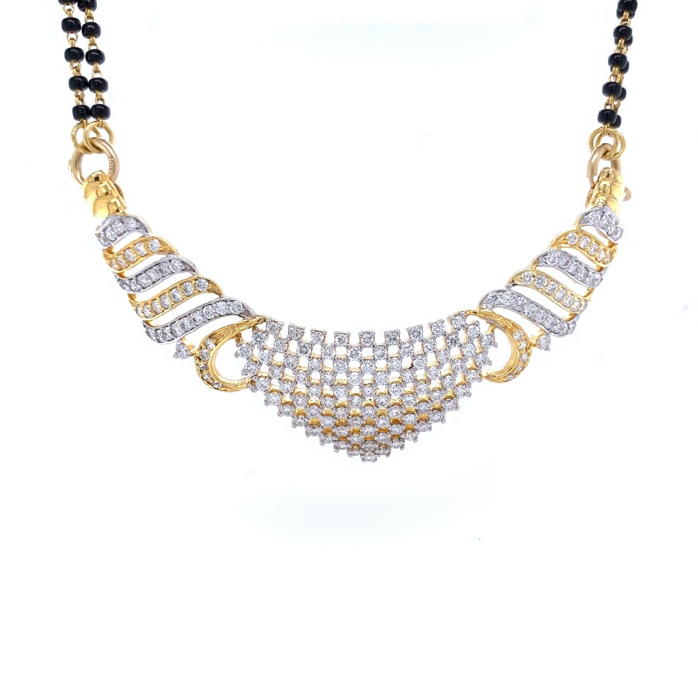 Diamond Mangalsutra Pendant in 18k Yellow Gold - 7.600 grams - VVS EF - 1.82 cts - 8DHP102