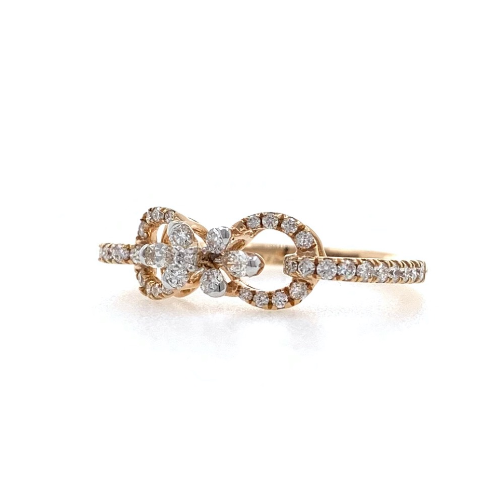 Infinity Knot Diamond Ring in 18k Rose Gold - 2.330 grams - 0.40 carats - 0LR70 - Image 4