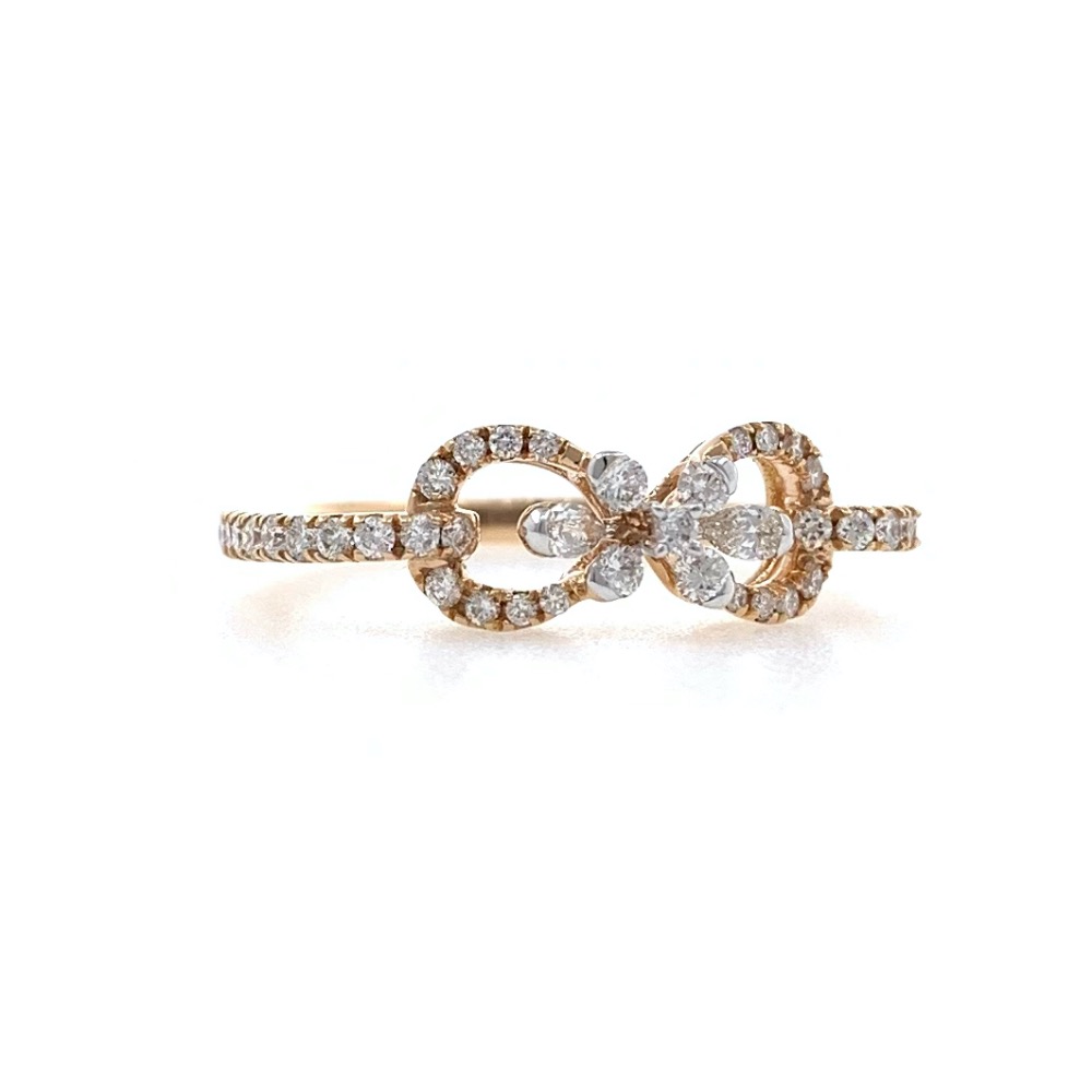 Infinity Knot Diamond Ring in 18k Rose Gold - 2.330 grams - 0.40 carats - 0LR70 - Image 3
