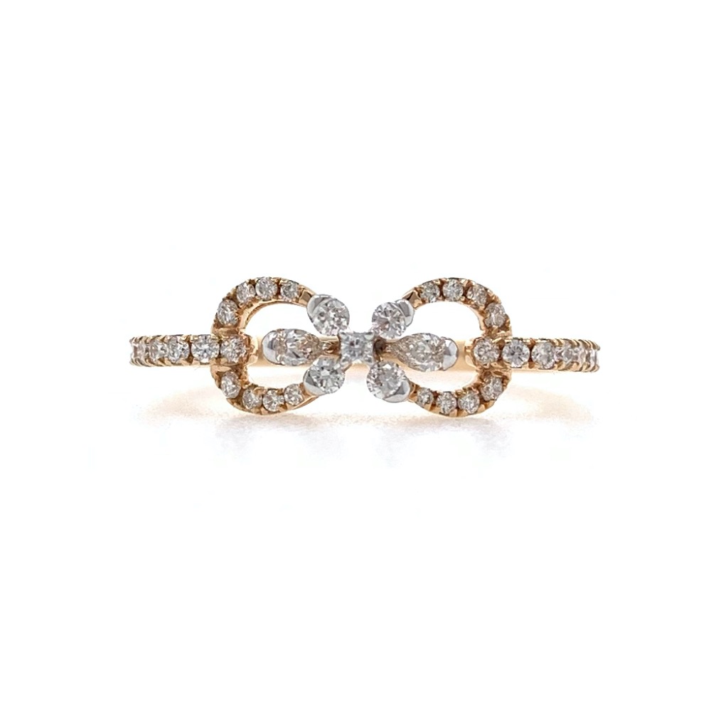 Infinity Knot Diamond Ring in 18k Rose Gold - 2.330 grams - 0.40 carats - 0LR70 - Image 2