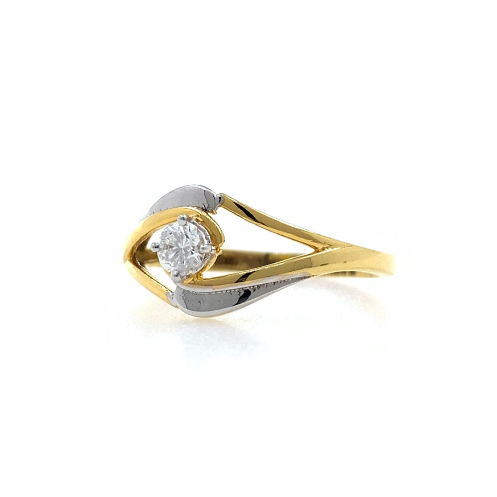 Solitaire Diamond Ring for Everyday Wear in 18k Yellow Gold - 1.810 grams - 16 cents VVS EF - 0LR66 - Image 4