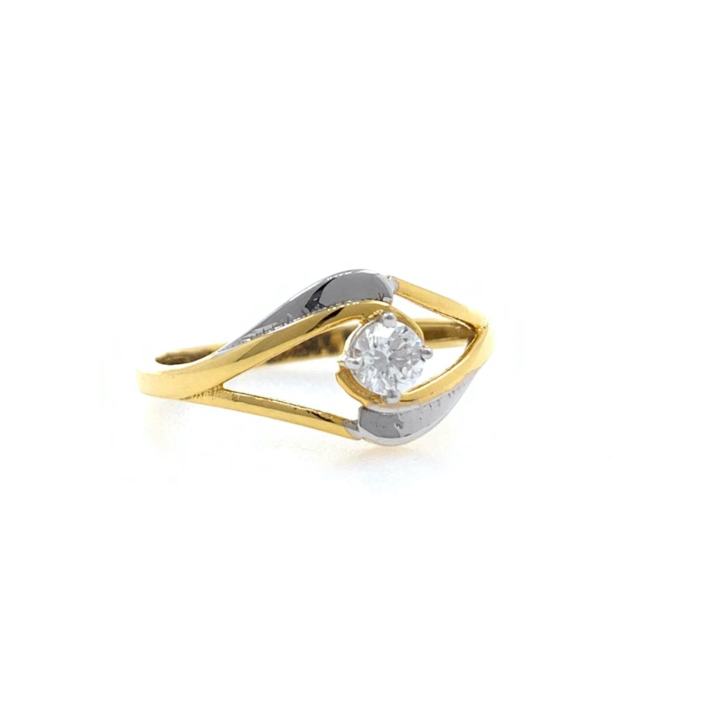 Solitaire Diamond Ring for Everyday Wear in 18k Yellow Gold - 1.810 grams - 16 cents VVS EF - 0LR66 - Image 3