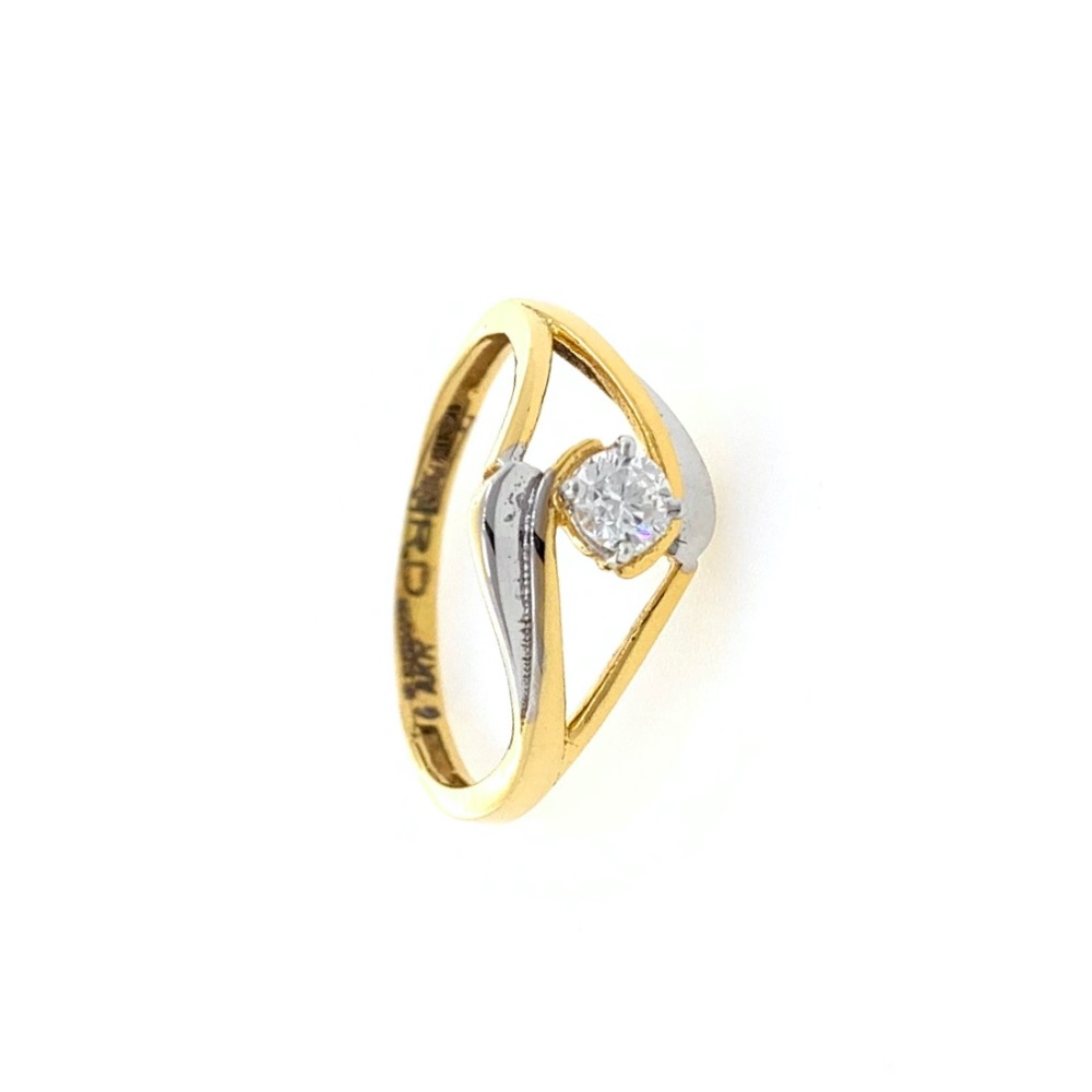 Solitaire Diamond Ring for Everyday Wear in 18k Yellow Gold - 1.810 grams - 16 cents VVS EF - 0LR66