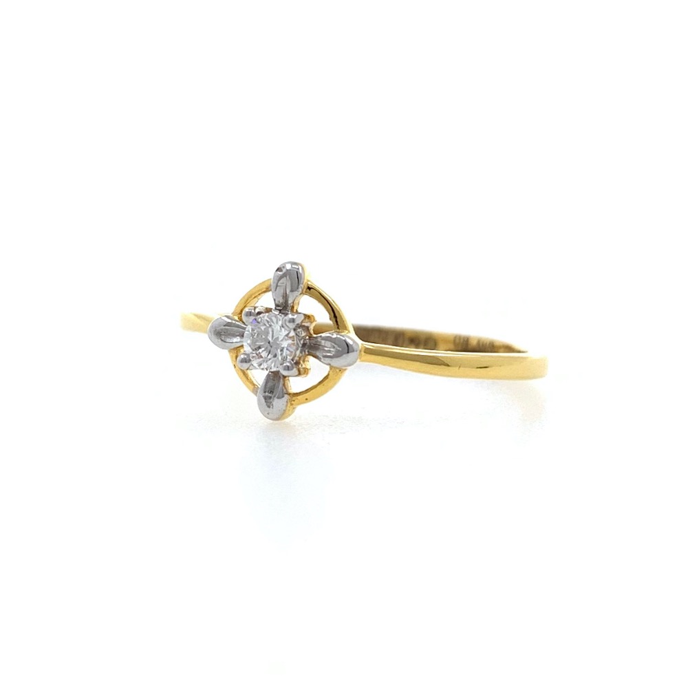 Solitaire Diamond Ring for Everyday use in 18K Yellow Gold - 1.310 gms - VVS EF 8 cents - 0LR62 - Image 4