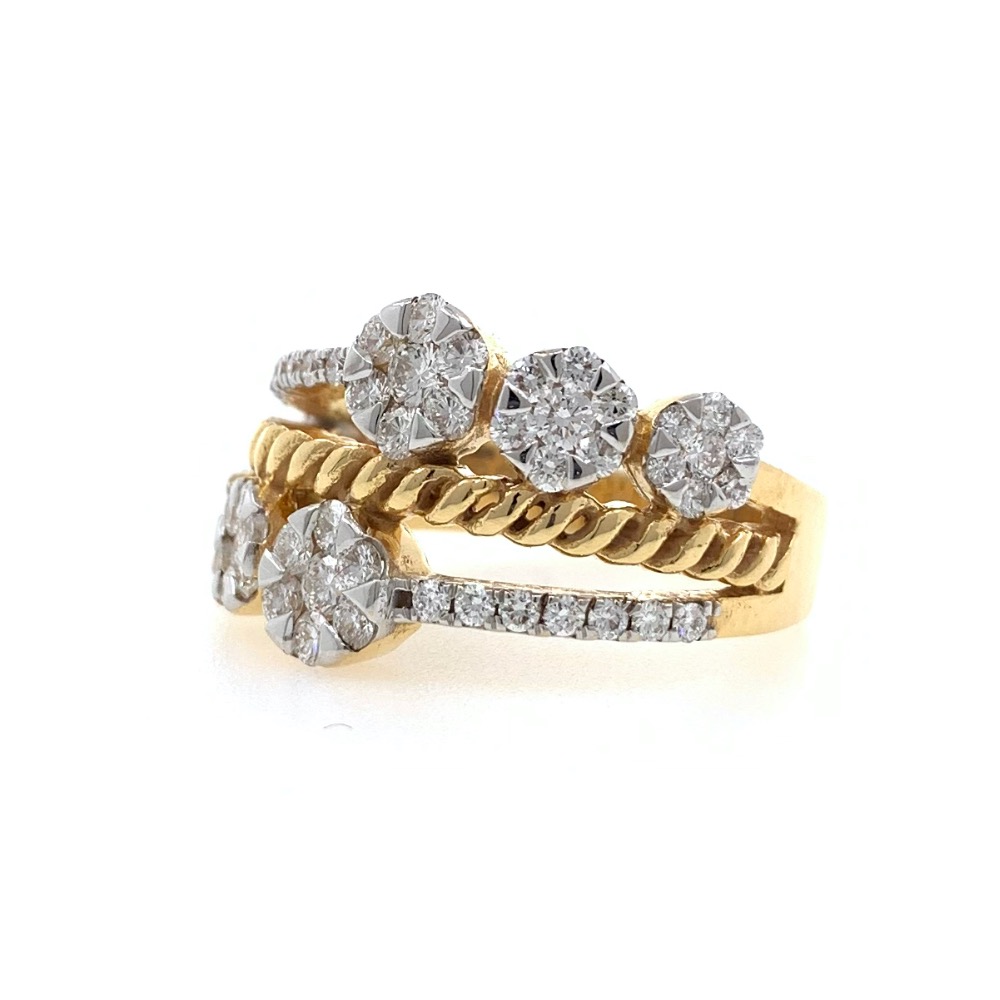 Bonum Diamond Ring with Six Pressure Setting in 18k Yellow Gold - 6.470 grams - VVS EF - 0.84 carats - 0LR58 - Image 4