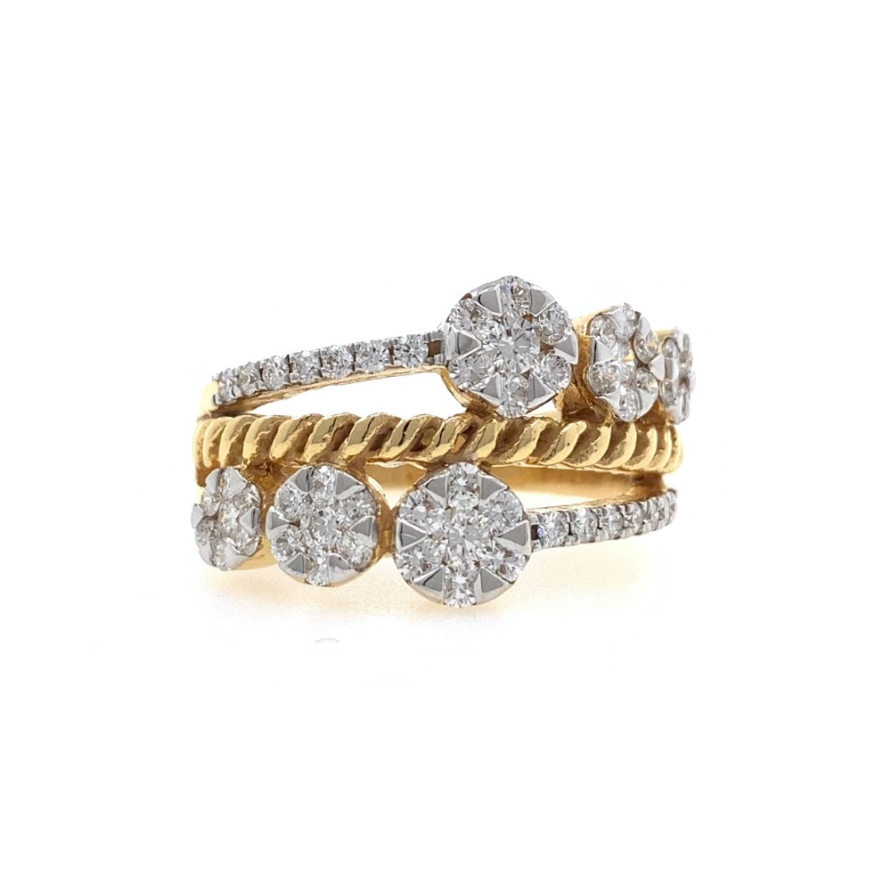 Bonum Diamond Ring with Six Pressure Setting in 18k Yellow Gold - 6.470 grams - VVS EF - 0.84 carats - 0LR58 - Image 3