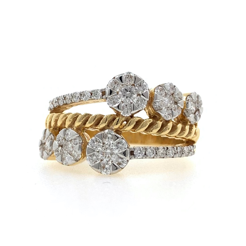 Bonum Diamond Ring with Six Pressure Setting in 18k Yellow Gold - 6.470 grams - VVS EF - 0.84 carats - 0LR58 - Image 2
