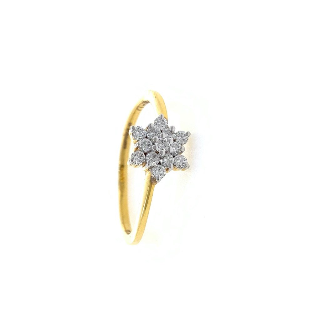 Thirteen Diamond Star Ring in 18k Yellow Gold - VVS EF - 25 cents - 2.010 grams - 0LR54