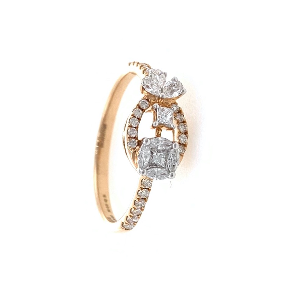 Jeune Diamond Ring for Ladies in 18k Rose Gold - 2.270 grams - VVS EF - 0.39 carats - 0LR41