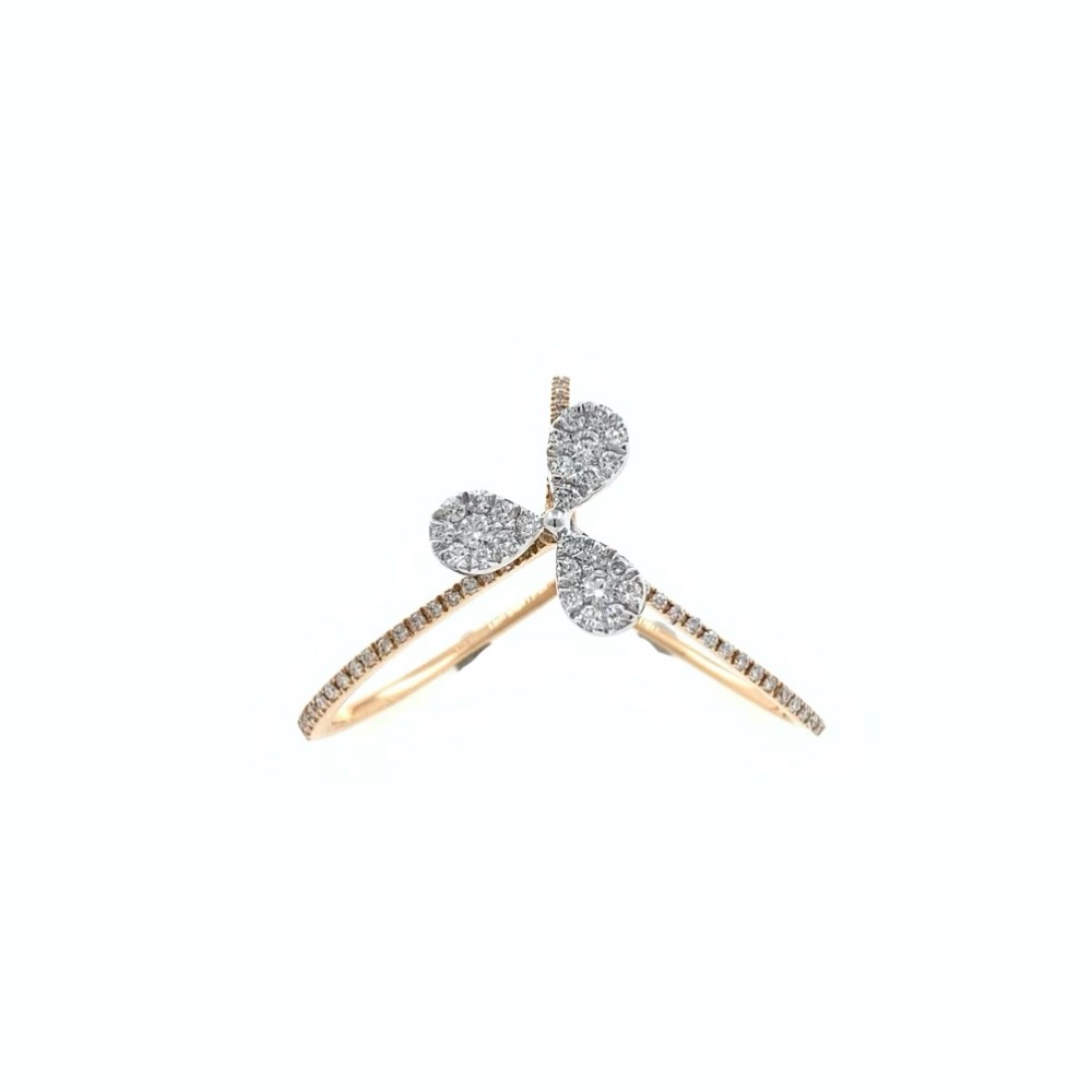 Tri Band Diamond Ring in 18k Rose Gold - VVS EF - 0.40 cts - 3.640 gms - 0LR39