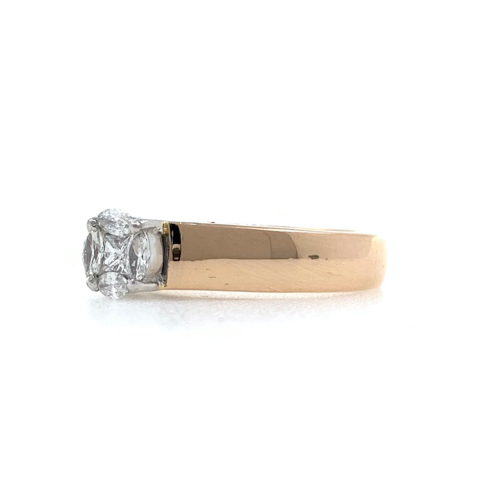 Jeune Diamond ring with Marquise & Princess Diamonds in 18k Rose Gold - VVS EF - 0.22 cts - 4.660 gms - 0LR34 - Image 4