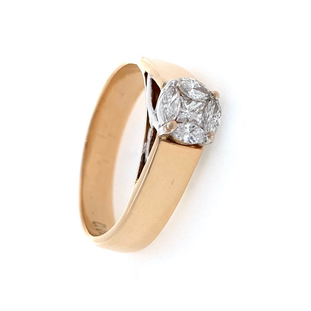 Pressure setting gents ring in 18k rose gold 0gr4