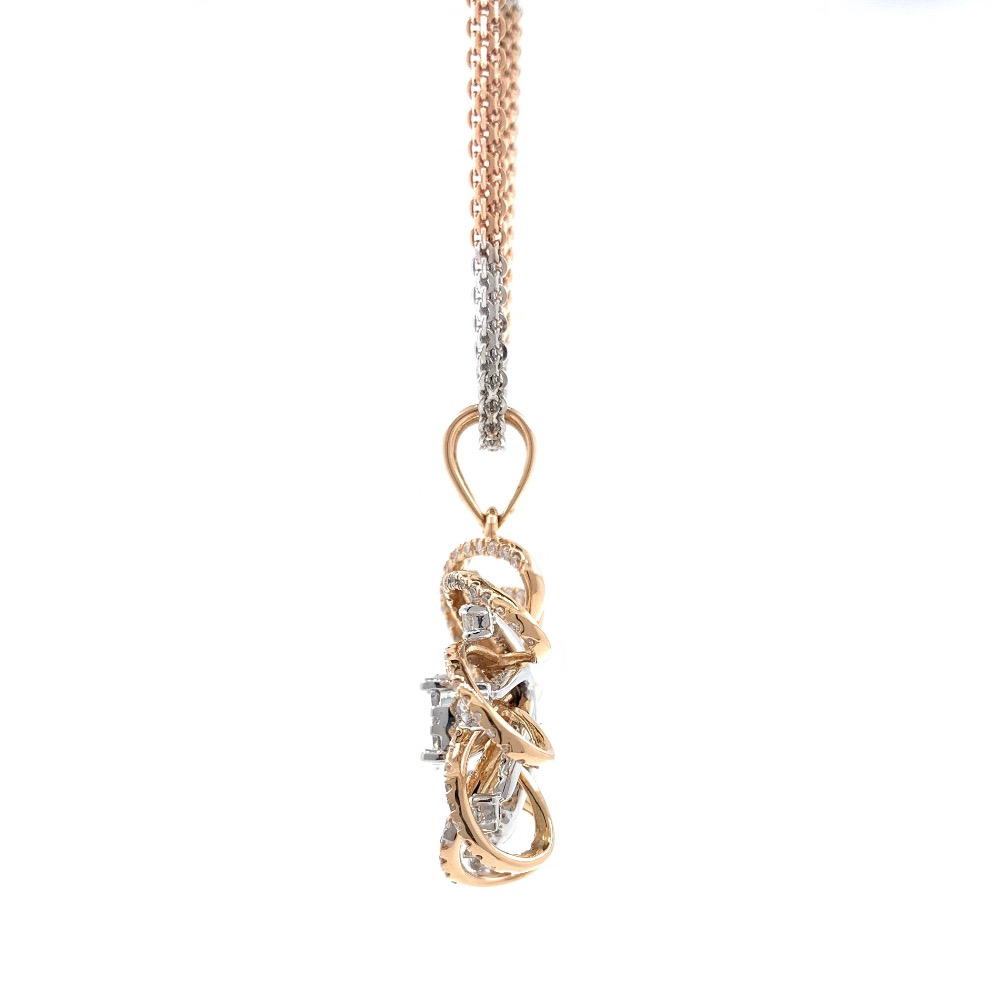 Windmill Inspired diamond pendant in 18k Rose gold 9SHP53 - Image 5