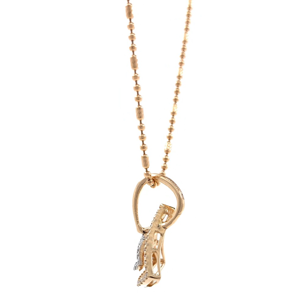 Bonita Pie Shaped Diamond Pendant In 18k Rose Gold 9SHP43 - Image 5