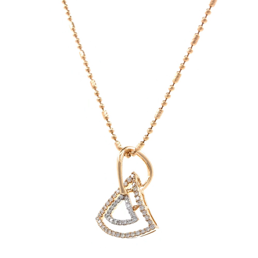 Bonita Pie Shaped Diamond Pendant In 18k Rose Gold 9SHP43 - Image 3