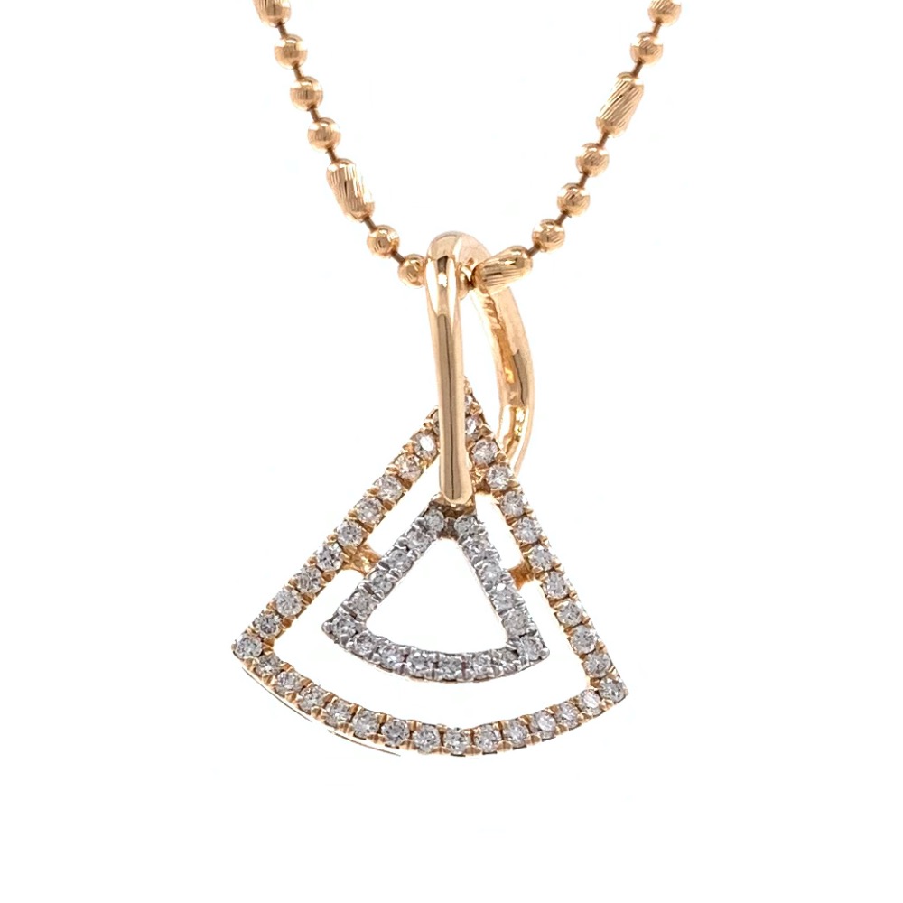 Bonita Pie Shaped Diamond Pendant In 18k Rose Gold 9SHP43 - Image 2