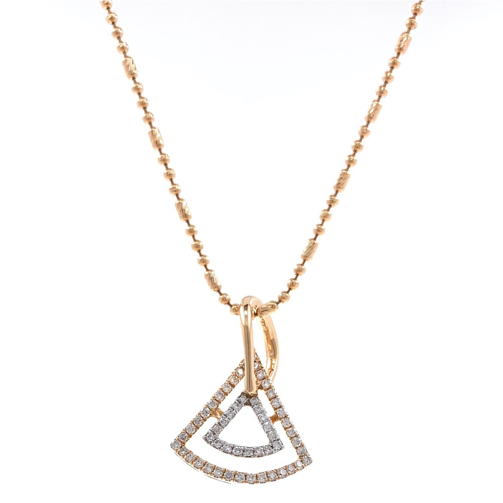 Bonita Pie Shaped Diamond Pendant In 18k Rose Gold 9SHP43
