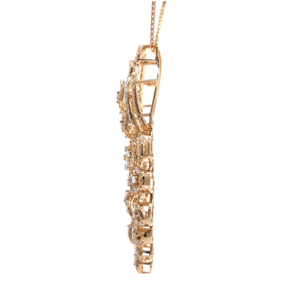 charmante with Fancy Shaped diamond pendant in 18k Rose Gold 9shp41 - Image 5