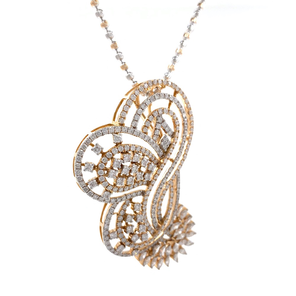 Étourdissante designer diamond pendant in 18k rose gold 9shp23 - Image 4