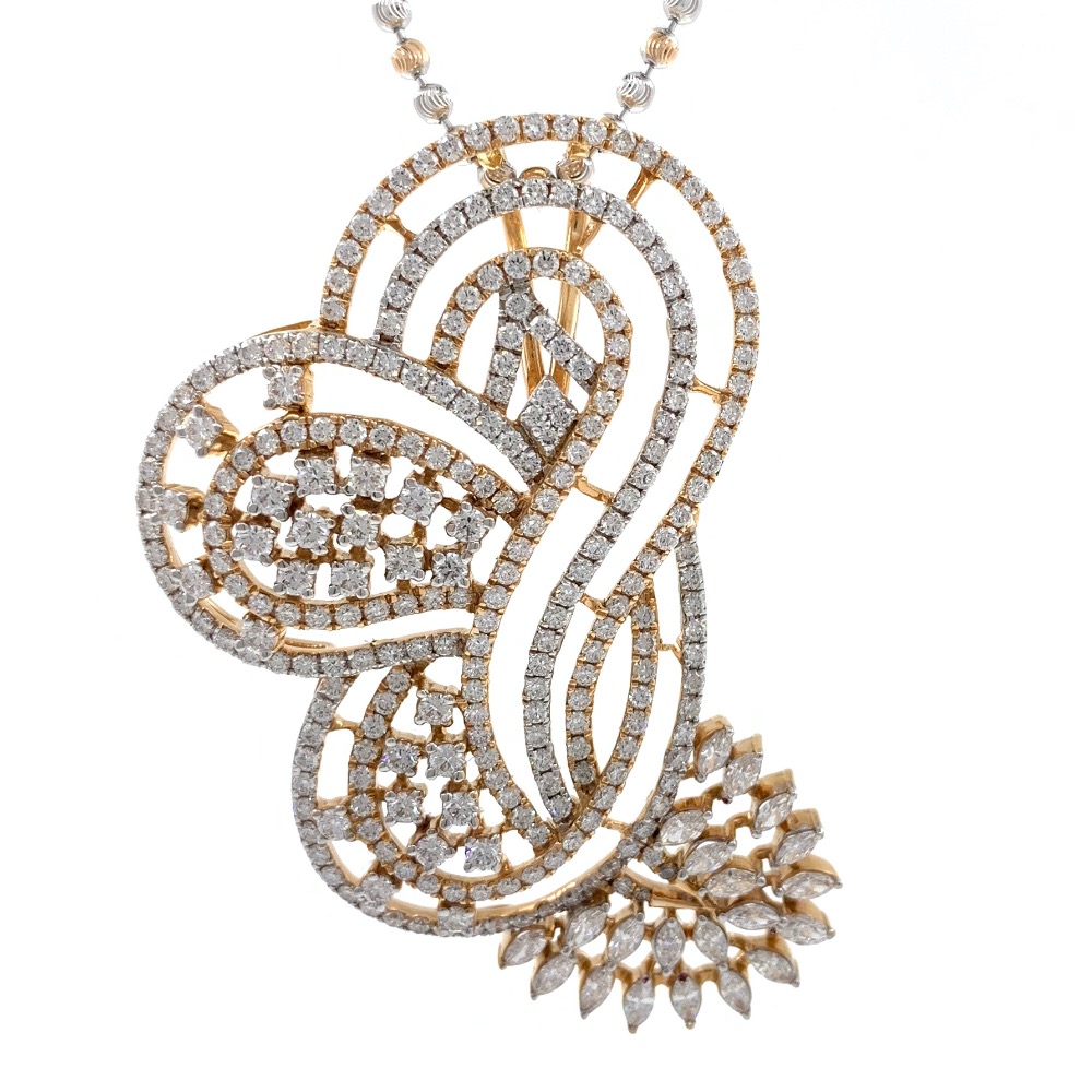 Étourdissante designer diamond pendant in 18k rose gold 9shp23 - Image 2