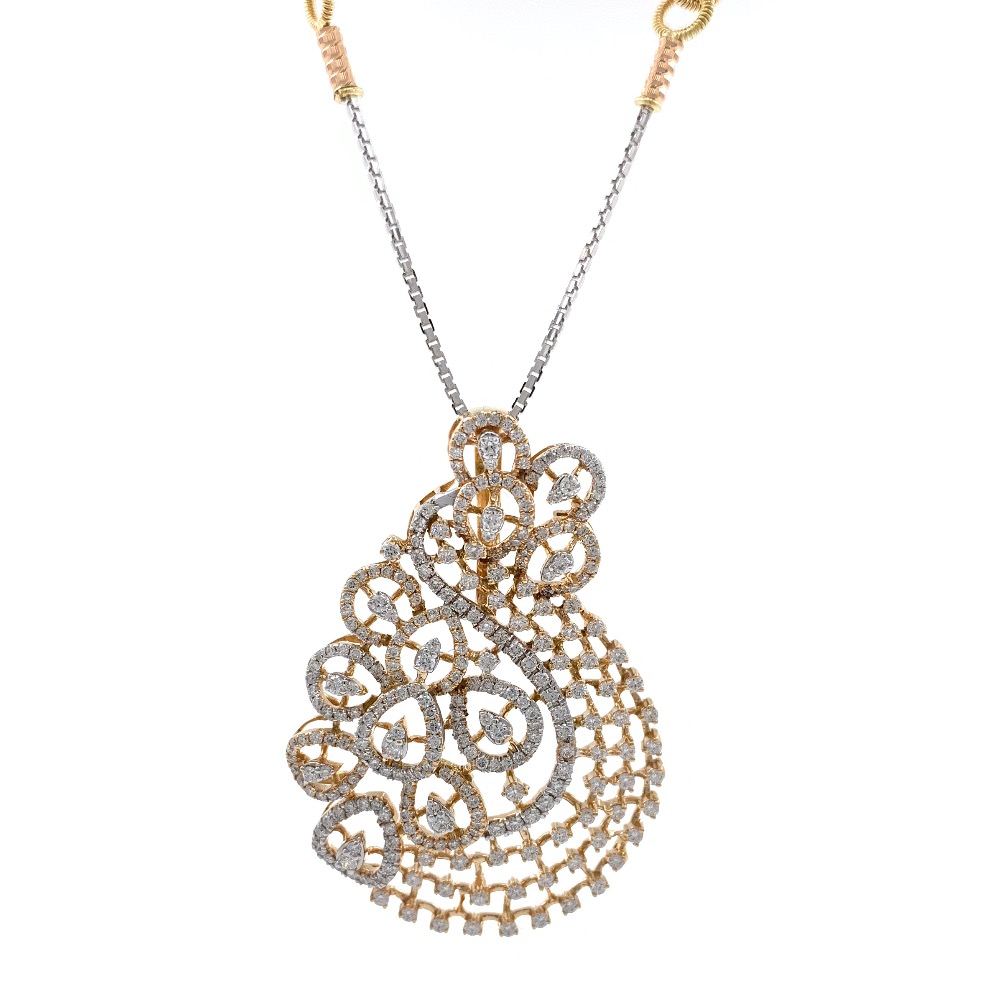 Mirum diamond pendant in 18k rose gold 9shp22