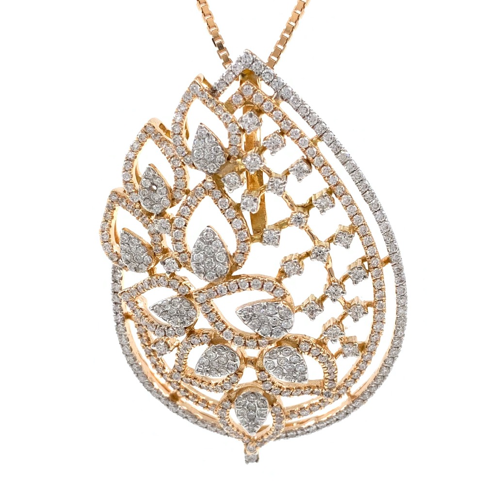 Geweldig Diamond Pendant in 18k Rose Gold 9SHP16 - Image 2
