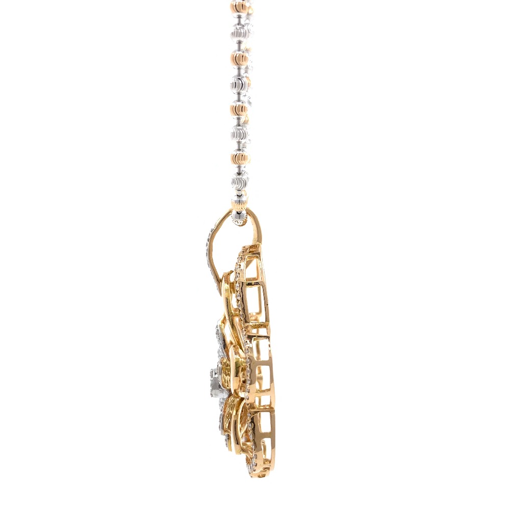 Designer Floral Diamond Pendant in Rose Gold 8SHP85 - Image 4