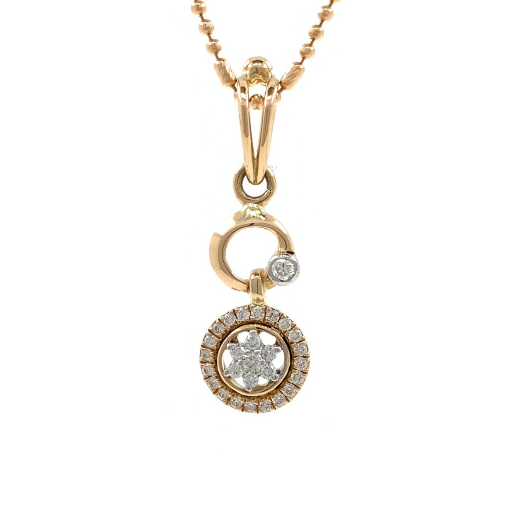 Satis Diamond Pendant in Rose GOald 8SHP64 - Image 5