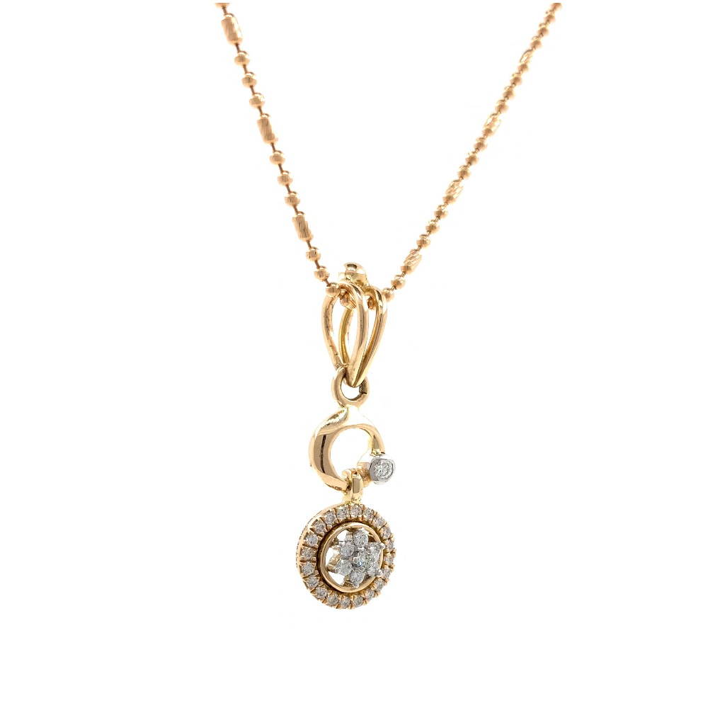 Satis Diamond Pendant in Rose GOald 8SHP64 - Image 3